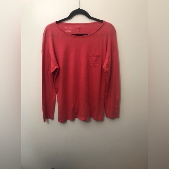 𝅺TALBOTS Womens Cotton Blend Crewneck 3/4 Sleeve Tunic Top Size Medium - Picture 2 of 12